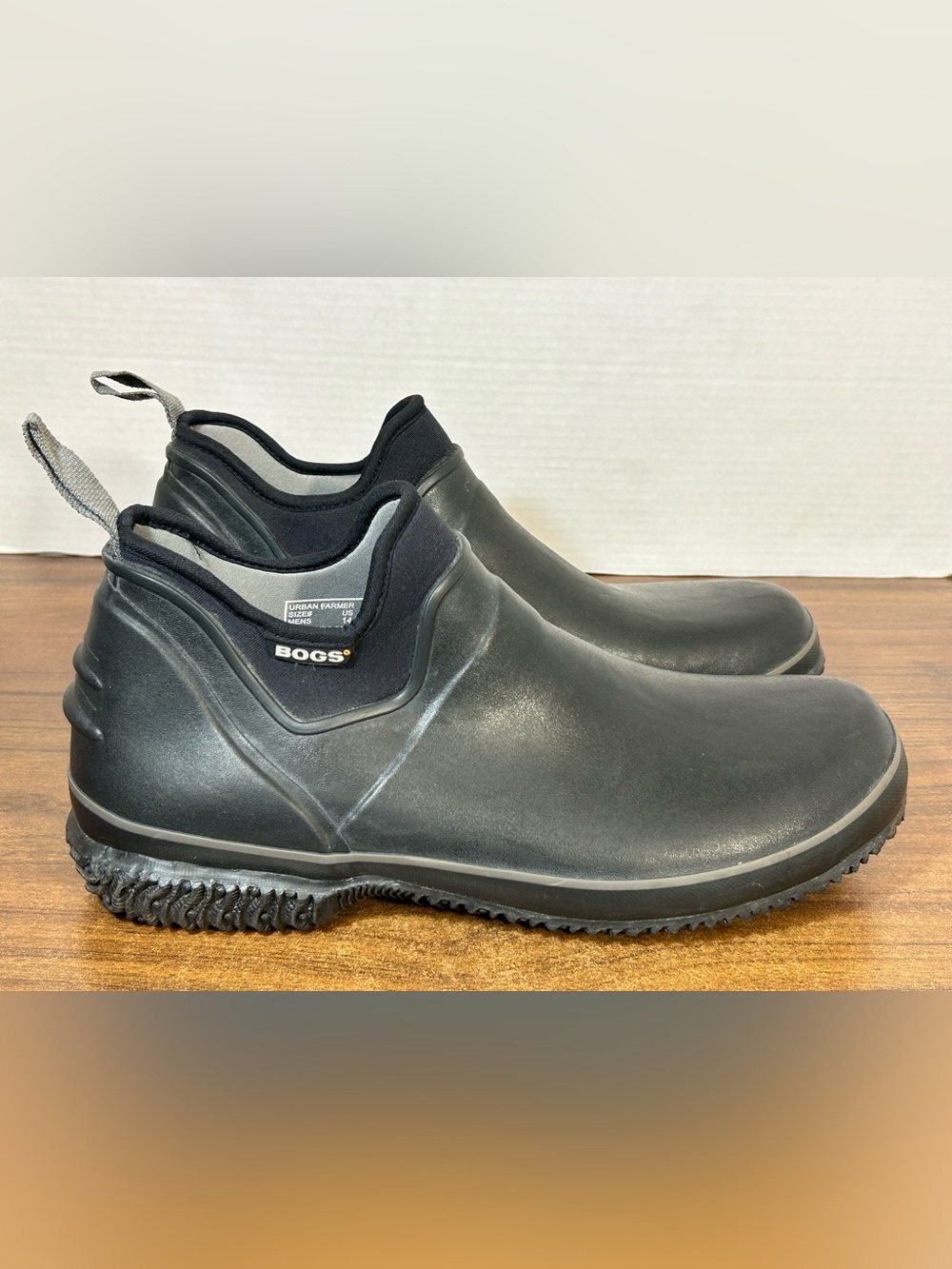 Bogs Urban Farmer BLACK Waterproof Slip On Shoes 71330-001 MENS US 14 EU 47